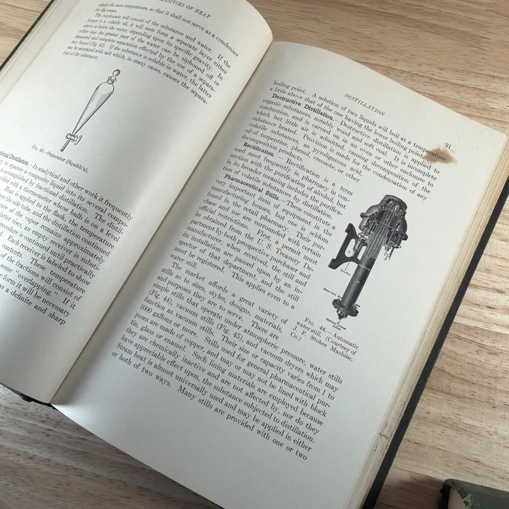 1939 FUNDAMENTALS OF PHARMACY HARDCOVER BOOK BY BLOME & STOCKING Green